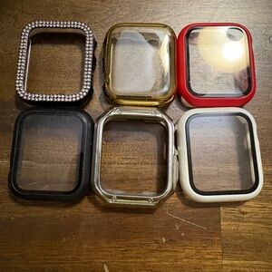 Smartwatch Protective Case Set - Black, Gold, Red, Silver, White